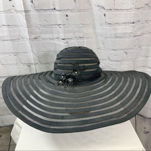 Black Wide Brim Hat by Est 1946